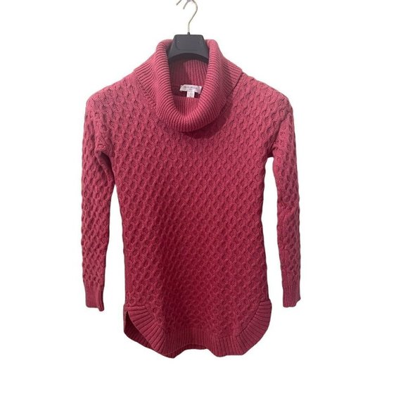 Motherhood Maternity Sweater Cowl Neck Cotton Blend Coral Pink Small - Picture 8 of 8